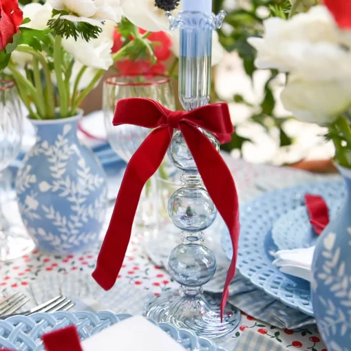 Summer Candleware | Candle Holders<Mrs. Alice Eden Blue Candle Holder (Pair)