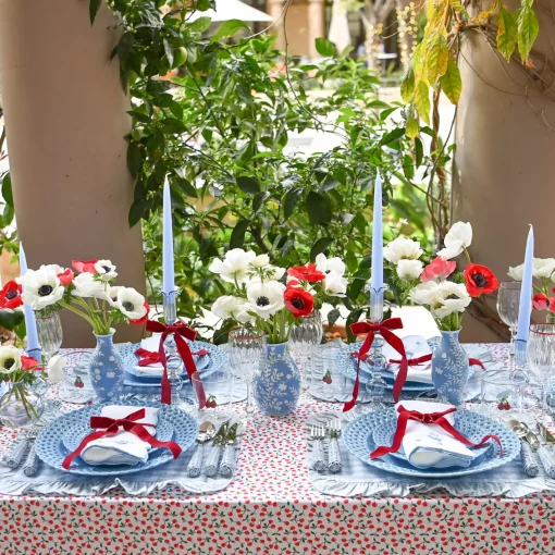 Summer Candleware | Candle Holders<Mrs. Alice Eden Blue Candle Holder (Pair)