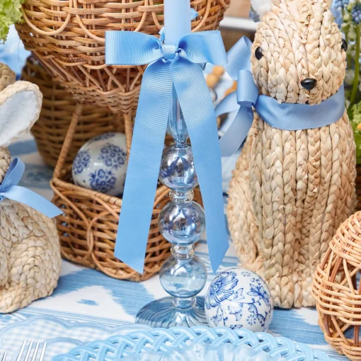 Summer Candleware | Candle Holders<Mrs. Alice Eden Blue Candle Holder (Pair)