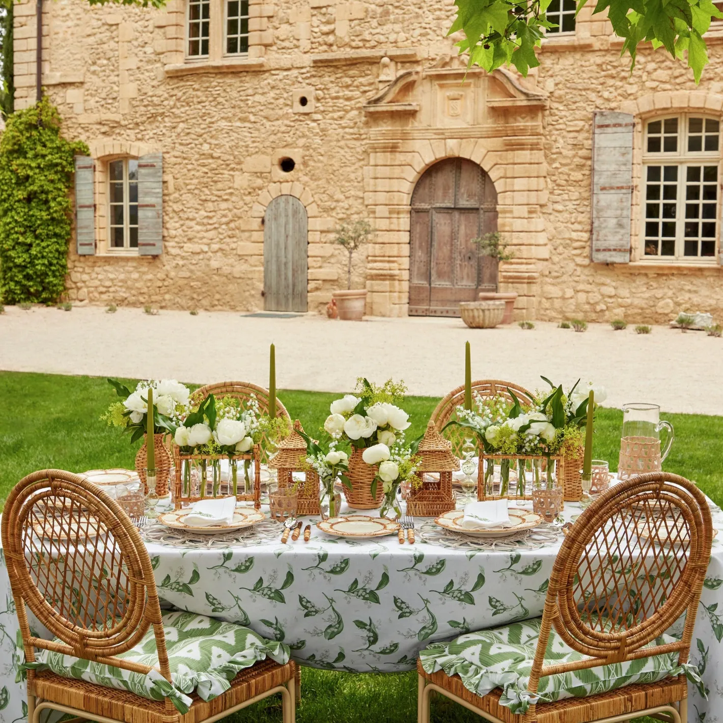 Summer Glassware | Summer Candleware<Mrs. Alice Eden Green Candle Holders (Pair)