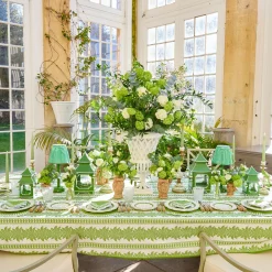 Summer Glassware | Summer Candleware<Mrs. Alice Eden Green Candle Holders (Pair)