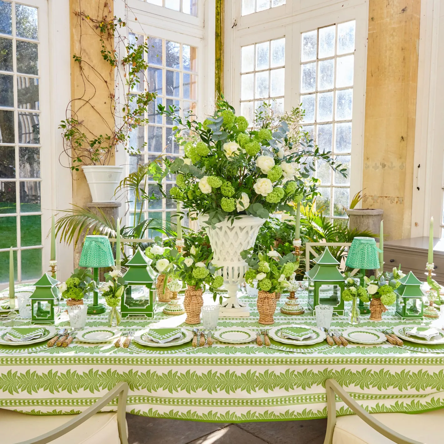 Summer Glassware | Summer Candleware<Mrs. Alice Eden Green Candle Holders (Pair)