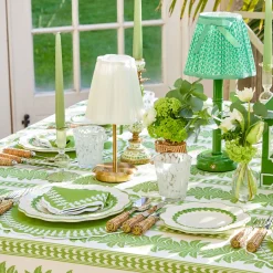 Summer Glassware | Summer Candleware<Mrs. Alice Eden Green Candle Holders (Pair)