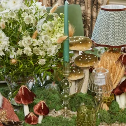 Summer Glassware | Summer Candleware<Mrs. Alice Eden Green Candle Holders (Pair)