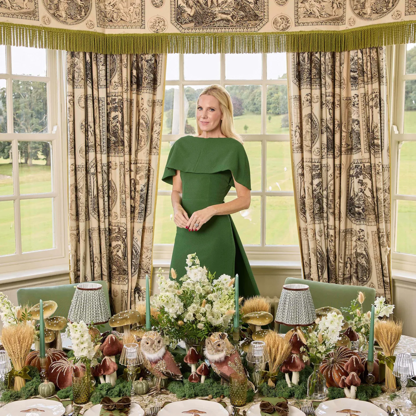 Summer Glassware | Summer Candleware<Mrs. Alice Eden Green Candle Holders (Pair)