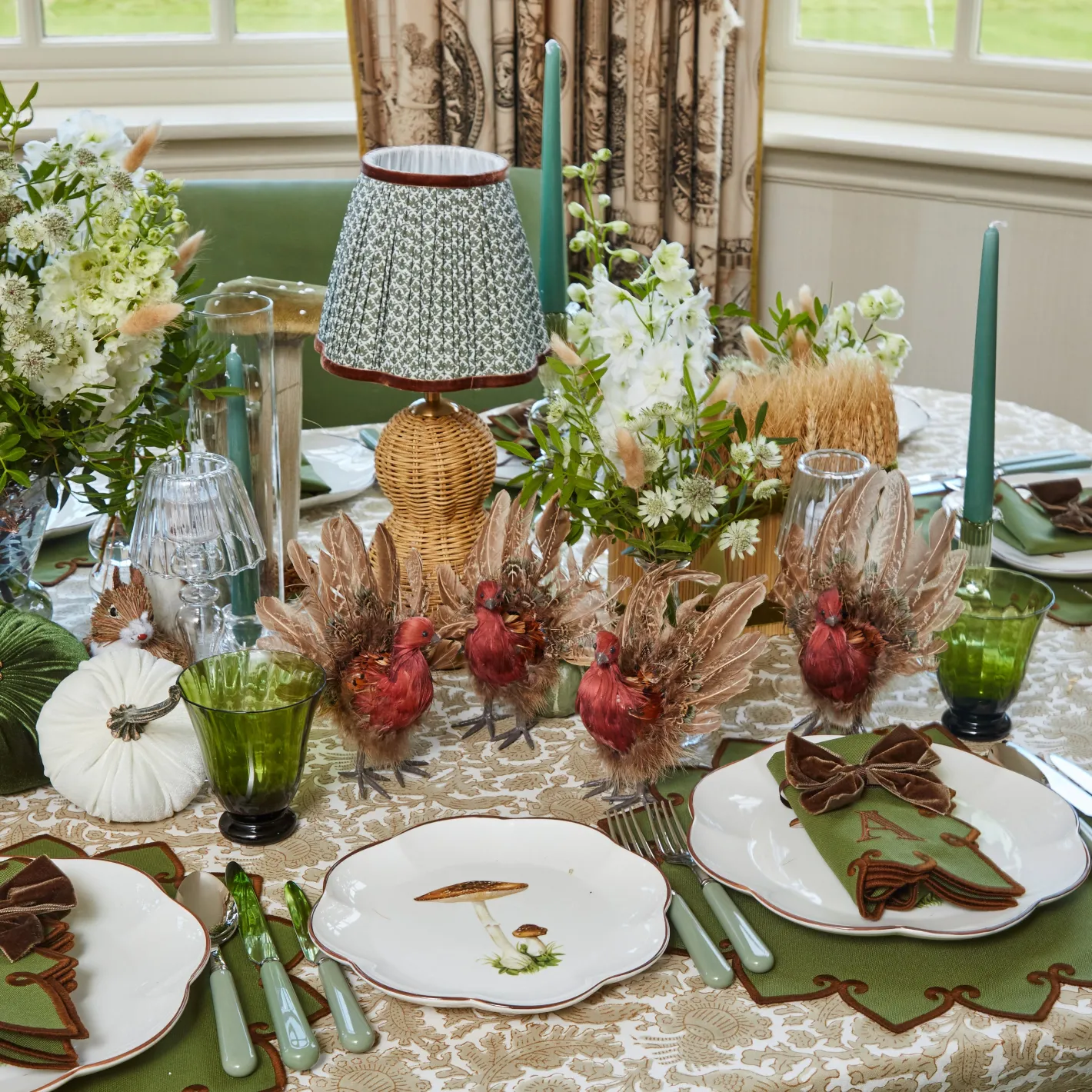 Summer Glassware | Summer Candleware<Mrs. Alice Eden Green Candle Holders (Pair)