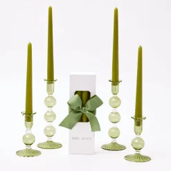 Candles | Candlescapes<Mrs. Alice Eden Green Candle Set (Apple Green)