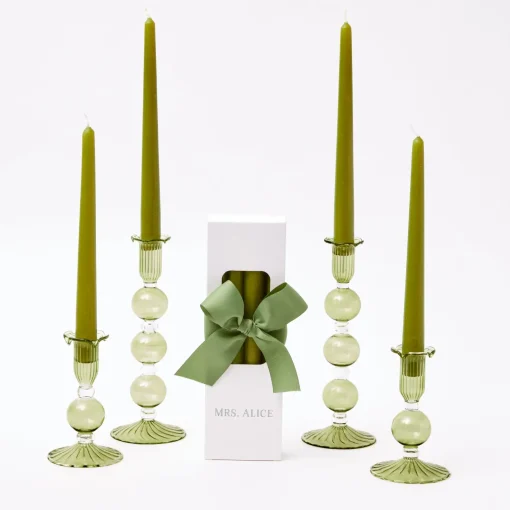Candles | Candlescapes<Mrs. Alice Eden Green Candle Set (Apple Green)