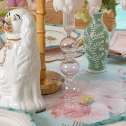 Summer Candleware | Candle Holders<Mrs. Alice Eden Pink Candle Holder (Pair)