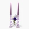 Candle Holders<Mrs. Alice Eden Purple Candle Holder (Pair)