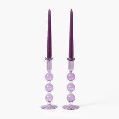 Candle Holders<Mrs. Alice Eden Purple Candle Holder (Pair)