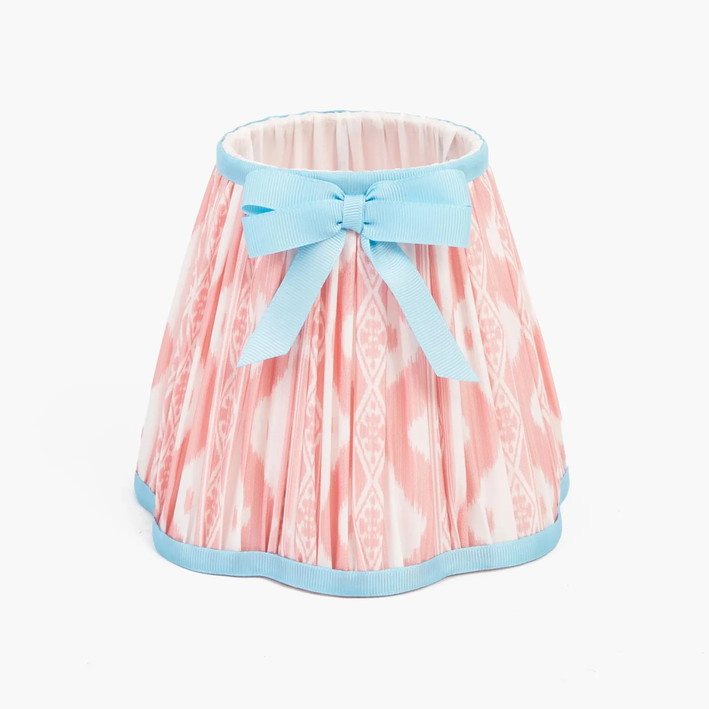 Rechargeable Table Lamps<Mrs. Alice Edie Rechargeable Lamp with Pink & Blue Ikat Bow Shade (18cm)