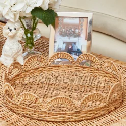 Trays | Trays<Mrs. Alice Elena Rattan Round Tray
