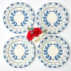 Dinner Plates | Crockery Sets<Mrs. Alice Elizabeth Blue Garland Dinner Plates (Set of 4)