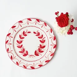 Dinner Plates<Mrs. Alice Elizabeth Red Garland Dinner Plate