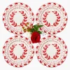 Starter Plates | Crockery Sets<Mrs. Alice Elizabeth Red Garland Starter Plates (Set of 4)