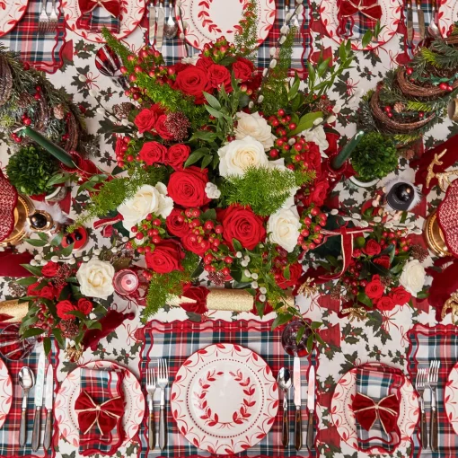 Starter Plates | Crockery Sets<Mrs. Alice Elizabeth Red Garland Starter Plates (Set of 4)