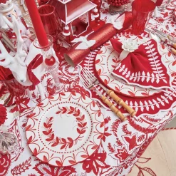 Starter Plates | Crockery Sets<Mrs. Alice Elizabeth Red Garland Starter Plates (Set of 4)