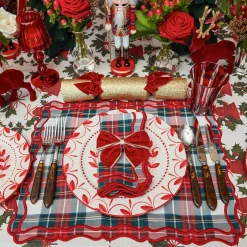 Starter Plates | Crockery Sets<Mrs. Alice Elizabeth Red Garland Starter Plates (Set of 4)