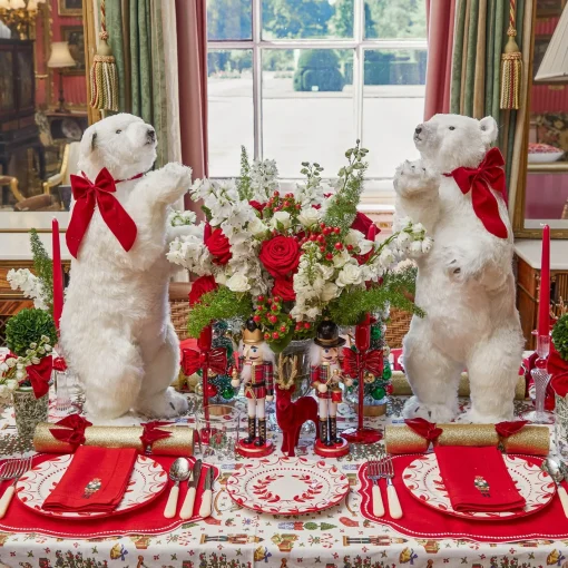 Starter Plates | Crockery Sets<Mrs. Alice Elizabeth Red Garland Starter Plates (Set of 4)