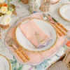 Summer Table Linen<Mrs. Alice Eloise Coral & Blue Placemats & Parrot Napkins (Set of 4)