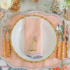 Summer Table Linen | Placemats<Mrs. Alice Eloise Coral & Blue Placemats (Set of 4)