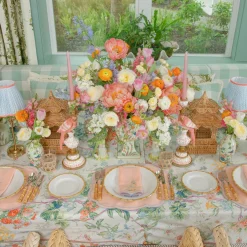 Summer Table Linen | Placemats<Mrs. Alice Eloise Coral & Blue Placemats (Set of 4)