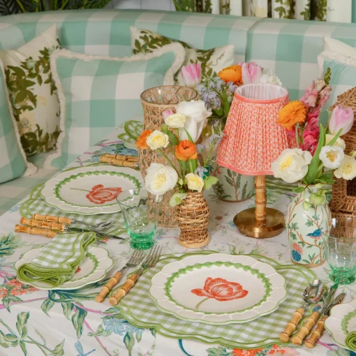 Summer Table Linen | Placemats<Mrs. Alice Eloise Green Gingham Placemats (Set of 4)