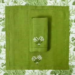 For Her | For The Hostess<Mrs. Alice Eloise Green Placemats & Hydrangea Napkins (Set of 4)