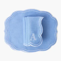 Summer Table Linen | Placemats<Mrs. Alice Eloise Periwinkle Placemats (Set of 4)