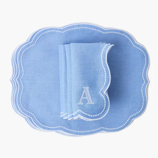 Summer Table Linen | Placemats<Mrs. Alice Eloise Periwinkle Placemats (Set of 4)