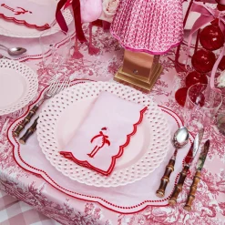 Placemats<Mrs. Alice Eloise Pink & Red Placemats (Set of 4)