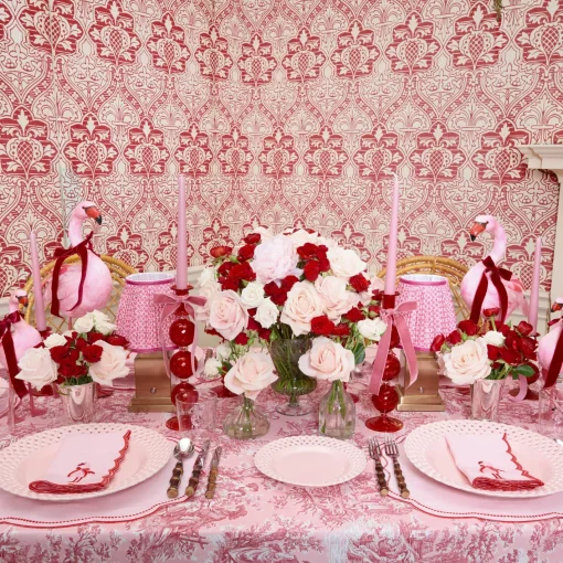 Placemats<Mrs. Alice Eloise Pink & Red Placemats (Set of 4)