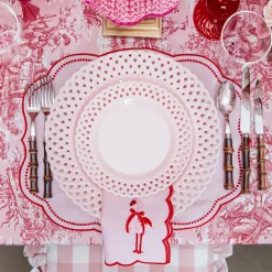 Placemats<Mrs. Alice Eloise Pink & Red Placemats (Set of 4)