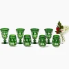 Glasses | Glassware Sets<Mrs. Alice Emerald Anita Engraved Glassware (Set of 8)