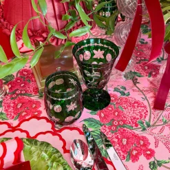 Glasses | Glassware Sets<Mrs. Alice Emerald Anita Engraved Glassware (Set of 8)