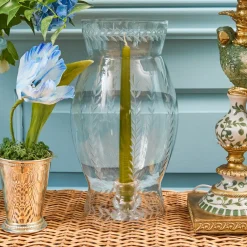 Summer Glassware | Summer Candleware<Mrs. Alice Engraved Glass Lantern