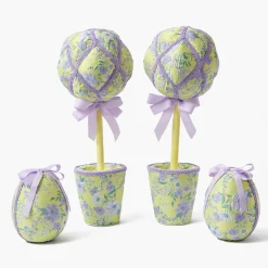 Spring Decorations<Mrs. Alice Fabric Easter Egg Tree (Pair)