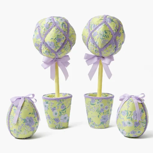 Spring Decorations<Mrs. Alice Fabric Easter Egg Tree (Pair)