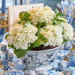 Year-round Decorations | Forever Blooms<Mrs. Alice Faux White Hydrangea in Chinoiserie Planter