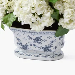 Year-round Decorations | Forever Blooms<Mrs. Alice Faux White Hydrangea in Chinoiserie Planter