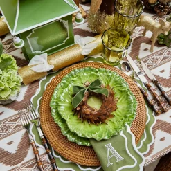 Christmas Decorations<Mrs. Alice Feather Wreaths with Forest Green Velvet Bows (Set of 4)