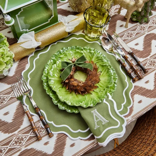 Christmas Decorations<Mrs. Alice Feather Wreaths with Forest Green Velvet Bows (Set of 4)