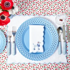 Napkins<Mrs. Alice Fifi Blue Poodle Linen Napkins (Set of 4)