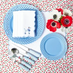 Napkins<Mrs. Alice Fifi Blue Poodle Linen Napkins (Set of 4)