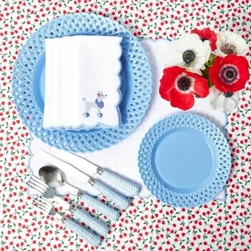 Napkins<Mrs. Alice Fifi Blue Poodle Linen Napkins (Set of 4)