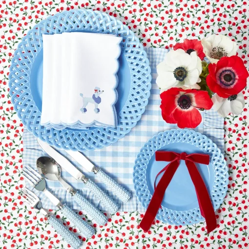 Napkins<Mrs. Alice Fifi Blue Poodle Linen Napkins (Set of 4)
