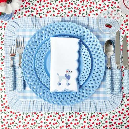 Napkins<Mrs. Alice Fifi Blue Poodle Linen Napkins (Set of 4)