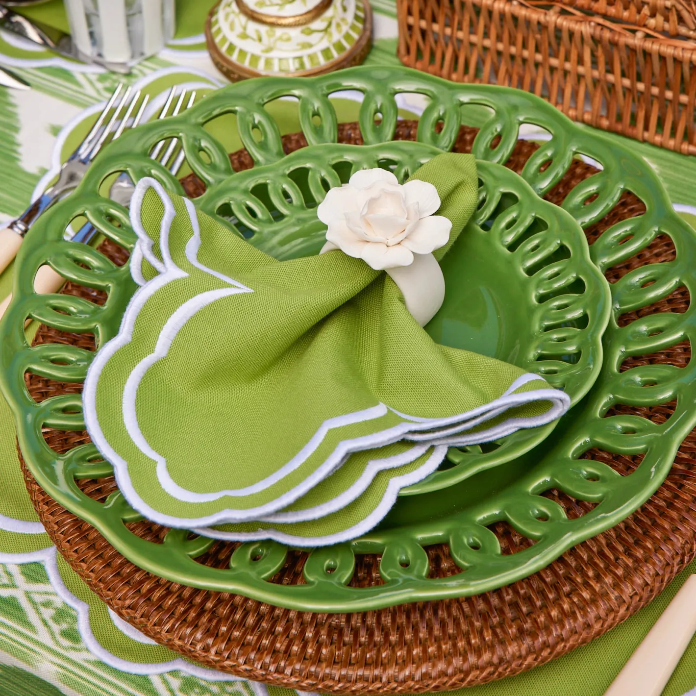 Napkin Rings & Bows | For The Hostess<Mrs. Alice Fiore Porcelain Napkin Rings (Set of 4)