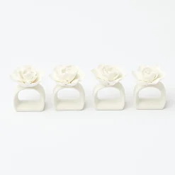 Napkin Rings & Bows | For The Hostess<Mrs. Alice Fiore Porcelain Napkin Rings (Set of 4)